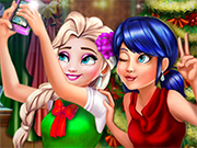 Play Ladybug And Elsa Xmas Selfie